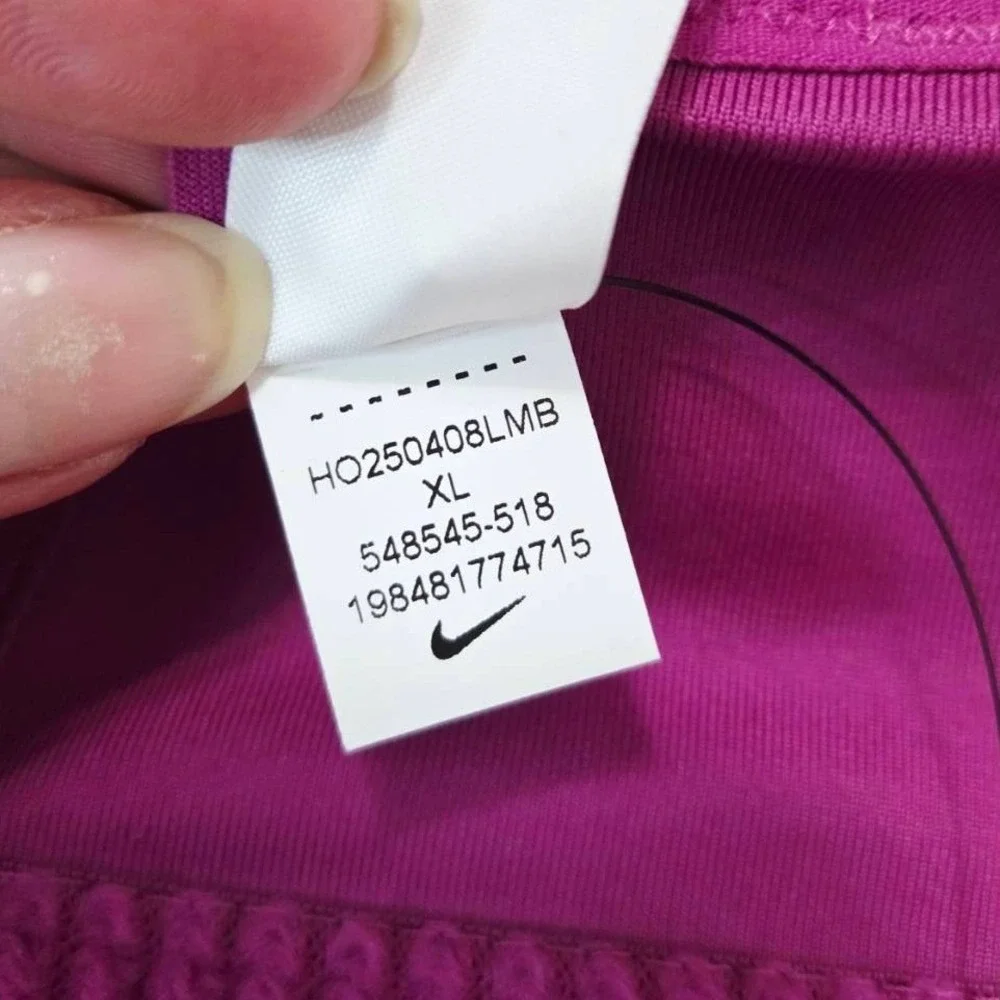 Nike Dri-FIT‎ Medium Support Sports Bra XL Training Mesh Back Hot Pink Gym NWT